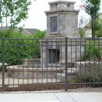 gray stone backyard statue