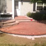 red brick patio outside of house