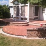 brick patio to home's backyard