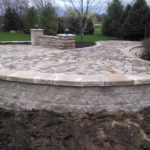 residential brick patio installation project