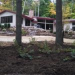 new mulch and plants landscape project