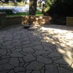 decorative concrete project backyard patio