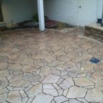 brown stone patio