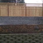 backyard brick retaining wall